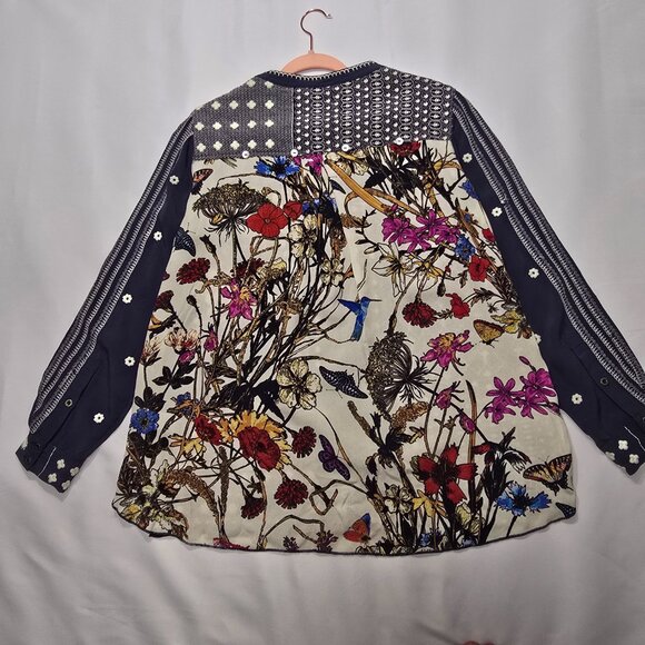 John Mark Women's Floral Embroidered Back Detail Long Sleeve Top S - Picture 16 of 16